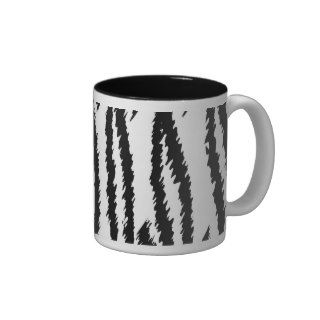 Black and White Tiger Print. Tiger Pattern. Mugs