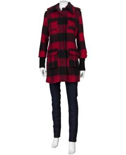 Alice+olivia Plaid Ryan Coat