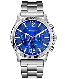 Caravelle New York by Bulova Mens Chronograph Stainless Steel Bracelet Watch 44mm 43A116   Watches   Jewelry & Watches