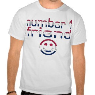 Number 1 Friend in American Flag Colors for Boys Tee Shirts