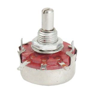 470K ohm 2W Watt 6mm Round Shaft Rotary Taper Carbon Potentiometer WTH118   Electrical Outlet Switches  