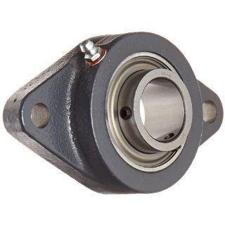 Browning VF2S 119 Intermediate Duty Flange Unit, 2 Bolt, Setscrew Lock, Regreasable, Contact and Flinger Seal, Cast Iron, Inch, 1 3/16" Bore, 4 19/32" Bolt Hole Spacing Width, 5 9/16" Overall Width Flange Block Bearings Industrial & Sc