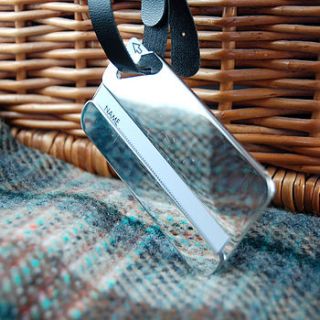 silver plated luggage tag by highland angel