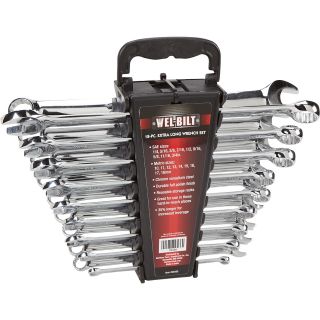 # 32372. Wel-Bilt Extra-Long Combination Wrench Set — 18-Pc., SAE/Metric, Model# 17396