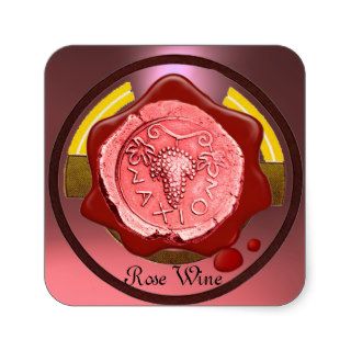 ROSE GRAPE WINE RED WAX SEAL STICKERS