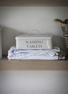vintage style washing tablets box by garden trading