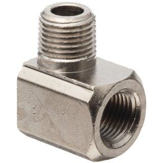 Polyconn PC116NB 2 Nickel Plated Brass Street Pipe Fitting, 90 Degree Elbow, 1/8" NPT (Pack of 10) Industrial Pipe Fittings