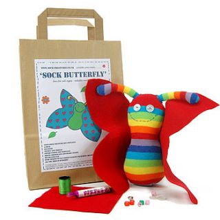 sock butterfly craft kit by sock creatures