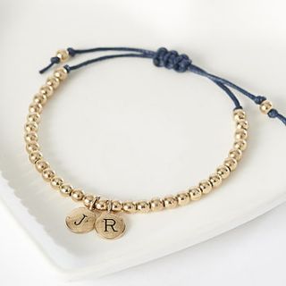 gold filled initial friendship bracelet by suzy q