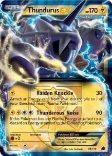 Thundurus Ex Plasma Freeze 38/116 Pokemon Card Rare Toys & Games