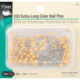 Dritz Extra Long Color Ball Pins   Size 28 250 pack