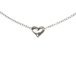 my delicate heart necklace in sterling silver by chupi