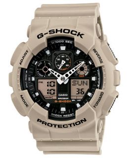 G Shock Mens Analog Digital Beige Resin Strap Watch 51x55mm GA100SD 8A   Watches   Jewelry & Watches