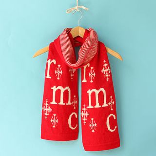 monogram snowflake scarf by eastlondonknit