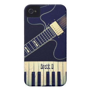 Personalized Grunge Piano Keyboard Guitar Case Mate iPhone 4 Cases