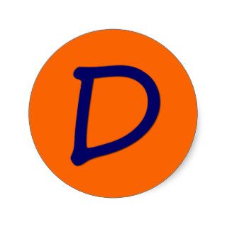 'D' (Uppercase) Alphabet Stickers