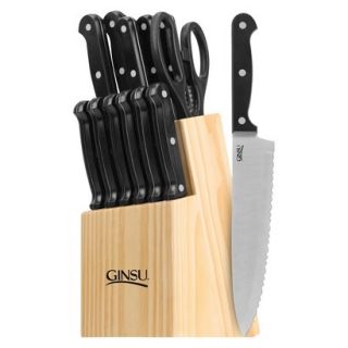Ginsu 14pc Essential Knife Set with Natural Block