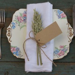 oats napkin posy set of ten by the artisan dried flower company