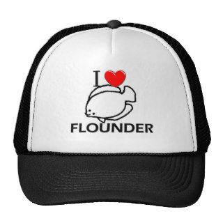 I Love Flounder Mesh Hat