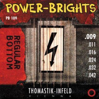 Thomastik PB109 Power Brights Bottom Light Guitar Strings Musical Instruments