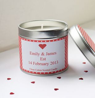 personalised 'engagement' candle by andrea fay's