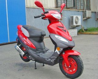 Roketa MC 109 50 RED 49cc 37mph Max Moped Scooter w/ Trunk  Gas Powered Sports Scooters  Sports & Outdoors