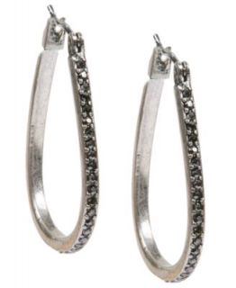 Eliot Danori Earrings, Rhodium Plated Pave Cubic Zirconia Open Teardrop Earrings (4 ct. t.w.)   Fashion Jewelry   Jewelry & Watches