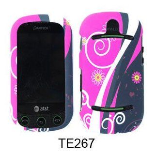 For Pantech Pursuit II P6010 PT6010 Case Cover   Flowers Magenta Black Rubberized White Yellow Pink TE267 Cell Phones & Accessories