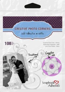 Scrapbook Adhesives by 3L Self Adhesive Paper Photo Corners, White, 108 Pack