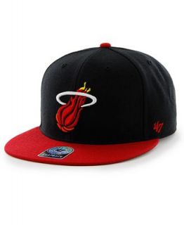 47 Brand NBA Hat, Miami Heat Big Shot Flatbrim Snapback Hat  