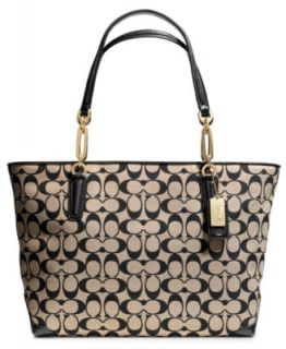 COACH MADISON SMALL KELSEY SATCHEL IN SIGNATURE FABRIC   COACH   Handbags & Accessories