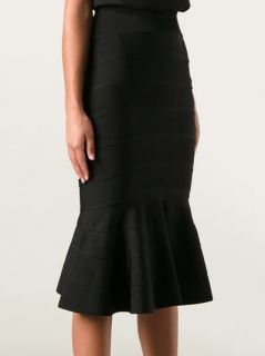 Givenchy Ribbed Knit Peplum Hem Skirt