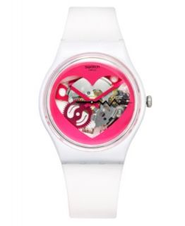 Swatch Watch, Unisex Swiss Random Ghost Transparent Plastic Strap 43mm SUOK111   Watches   Jewelry & Watches
