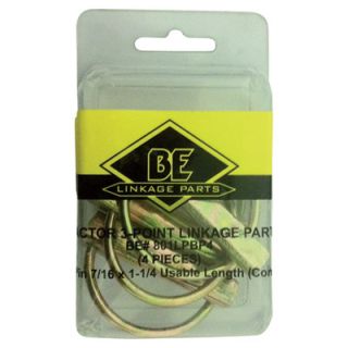 Braber Equipment Lynch Pin — 4-Pack, 7/16in. Dia. x 1 1/4in.L, Model# 801LPBP4  Clevis   Hitch Pins