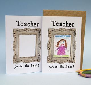 'teacher you're the best' thankyou card by helena tyce designs