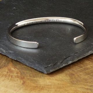 silver personalised men's bracelet by hersey silversmiths