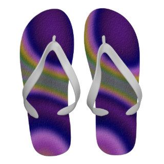 Colorful abstract pattern flip flops