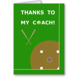 Thank You Softball Coach Greeting Cards & Gifts
