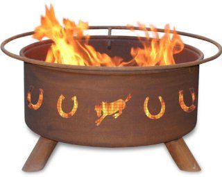 Patina Products F105, 30 Inch Horseshoes Fire Pit  Horse Design Fire Pits  Patio, Lawn & Garden