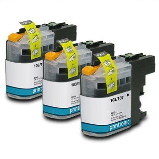 Printronic Compatible Ink Cartridge for Brother LC 103 LC103 (3 Black) 3 Pack for MFC Multifunction Printers MFC J4310DW MFC J4410DW MFC J4510DW MFC J4610DW MFC J4710DW MFC J470DW MFC J475DW MFC J870DW MFC J875DW Electronics