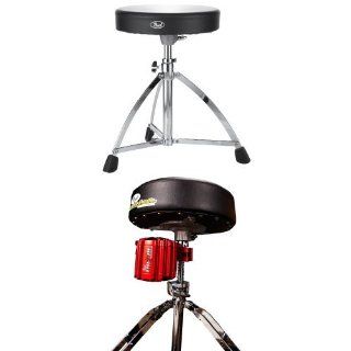 Pearl D730S Throne, Round Cushion Single Braced Legs with Pearl Throne Thumper Musical Instruments