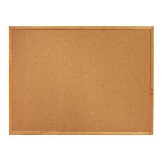 Quartet 304   Cork Bulletin Board, Cork Over Fiberboard, 48 x 36, Natural Oak Frame  Electronics