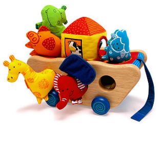 noah activity ark   traditional baby toy by knot toys
