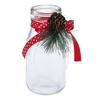 mini christmas milk bottle by little ella james