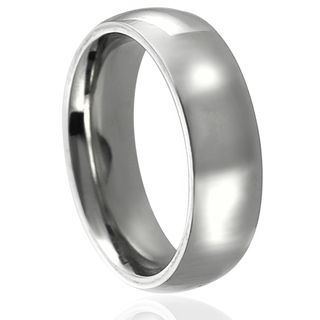 Journee Collection Stainless Steel Wedding Band (6 mm) Journee Collection Men's Rings