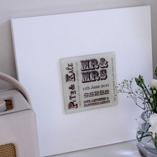 personalised handmade glass wall art by soda and lime