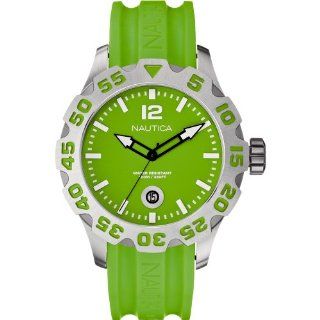 Nautica A14605G Mens BFD 100 Green Resin Watch at  Men's Watch store.