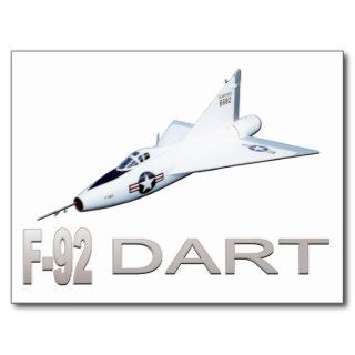 F 92 Dart Fighter Interceptor Postcard