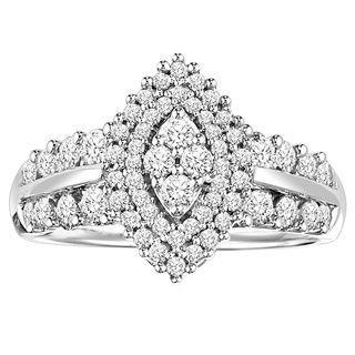 Cambridge Sterling Silver 1ct TDW Marquise Diamond Ring Cambridge Diamond Rings