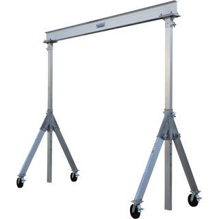 Vestil Adjustable Height Aluminum Gantry Crane — 8-Ft. I-Beam, 2,000-Lb. Load Capacity, Model# AHA-2-8-8  Gantry Cranes